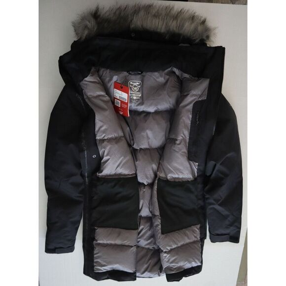 Moosejaw 7726050 Women's Sz L Black Down Waterproof Hooded Parka Jacket - Picture 4 of 16